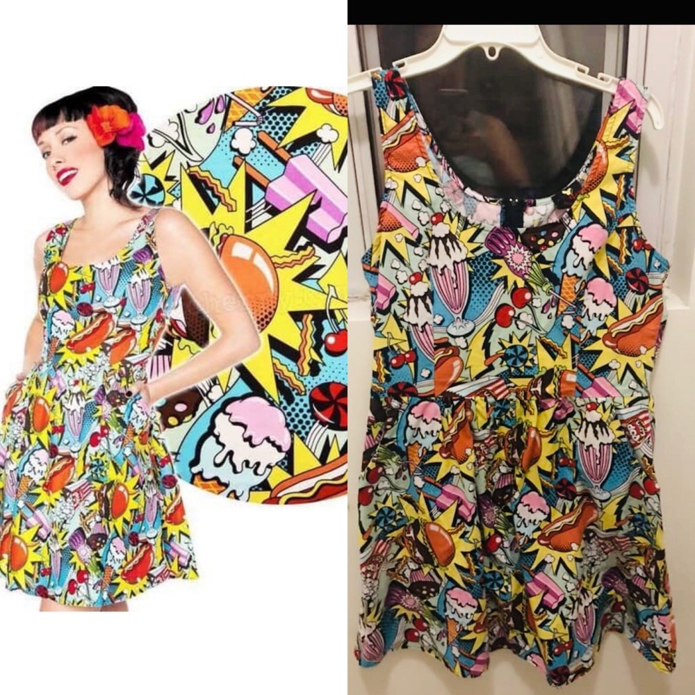 Folter Retrolicious food print dress